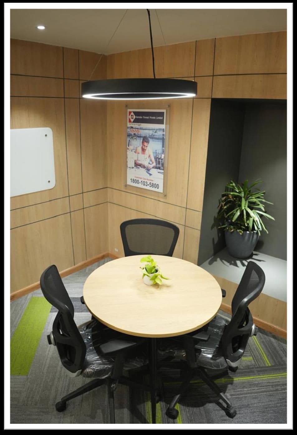 Meeting room at the Namdev Finvest regional office, Indore